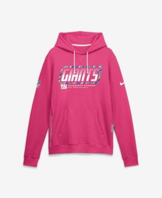 Men's Pink New York Giants 2026 NFL Cruical Catch Sideline Dri-Fit Pullover Hoodie