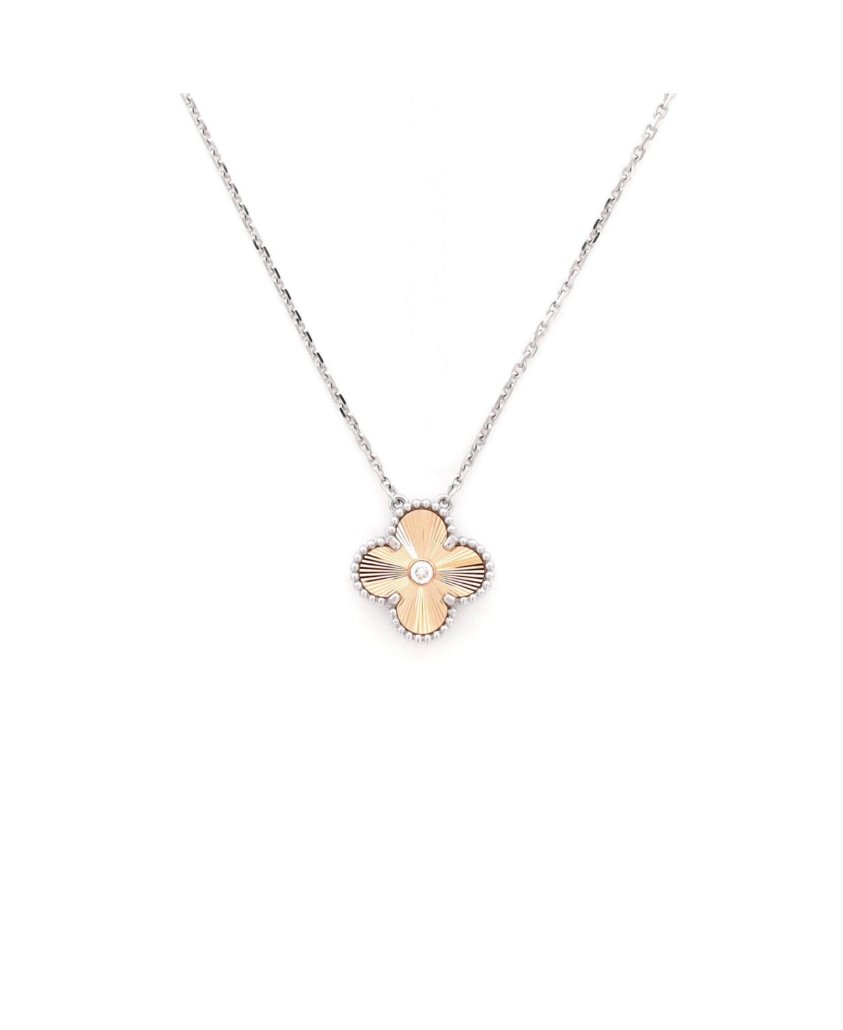 Pre-Owned Van Cleef and Arpels Vintage Alhambra Pendant Necklace - 18k rose gold, 18k white gold