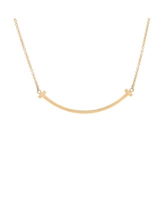 Pre-Owned Tiffany and Co T Smile Pendant Necklace