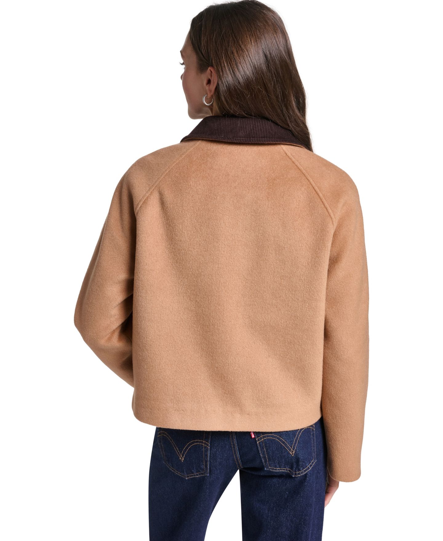 Женская куртка Levi's Bubble Hem Bomber Cropped Faux Leather, цвет: Верблюжий — фото 4