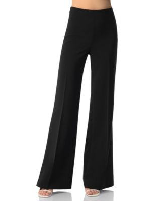 Women's Structured High-Waist Wide-Leg Tailored Dress Trousers