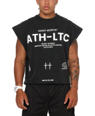 Men's Athletic Cut-Off Sleeveless Graphic Vintage Wash T-Shirt