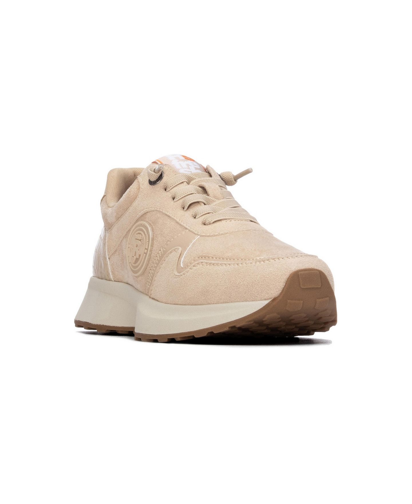 Женские кроссовки XTI Refresh Suede Flat-Sole, цвет: Бежевый — фото 1