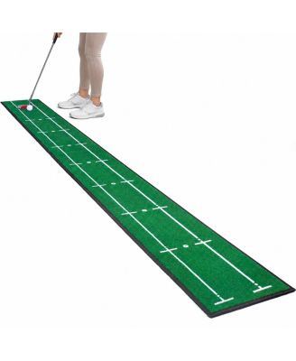 Indoor Outdoor Golf Putting Mat With Distance Markers Anti Slip Portable Practice Mat