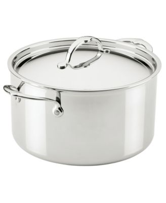 ProBond&reg; Luxe 12-Quart Polished Professional Clad Stainless Steel Stock Pot with Lid