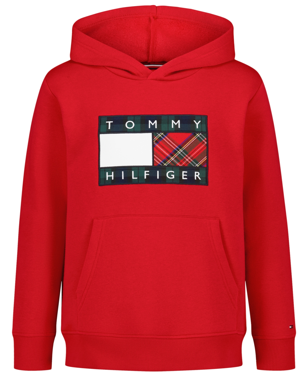 Tommy Hilfiger Boys' 8-20 Party Flag Kangaroo-Pocket Hoodie with Logo Applique, Created for Macy's