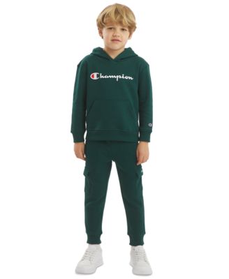Boys' 4-7 Signature Logo Hooded Cargo Hoodie and Joggers, 2-Piece Set