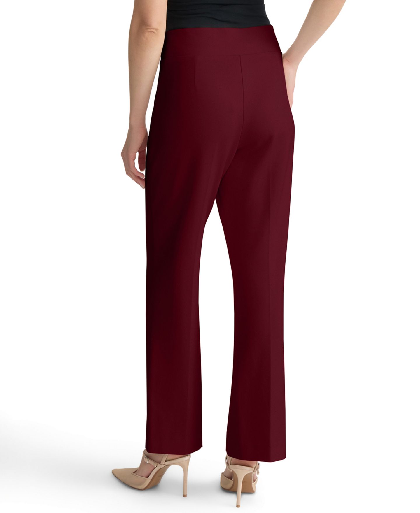 Женские брюки Jones New York Petite Serenity Pintuck, цвет: Винный — фото 3