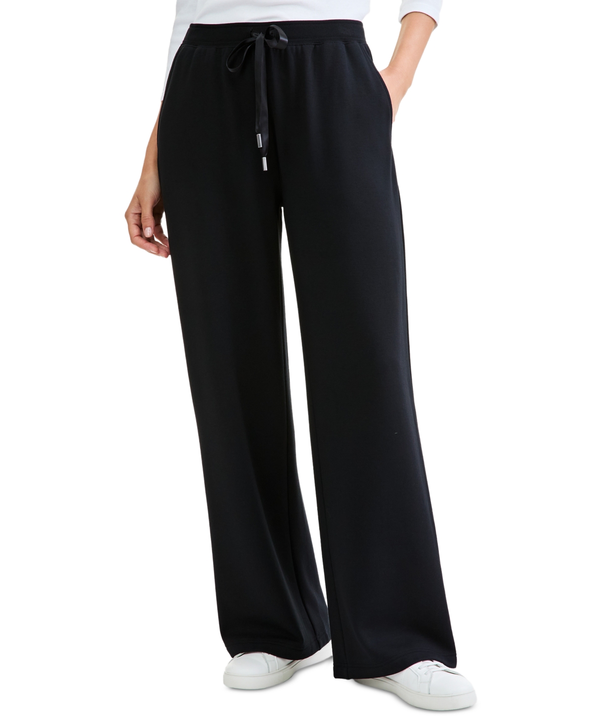 Style & Co Women's LuxLounge Fleece Wide-Leg Pull-On Pants, Macy's Exclusive