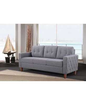Tufted Upholstered Accent Chair with Piped Trim