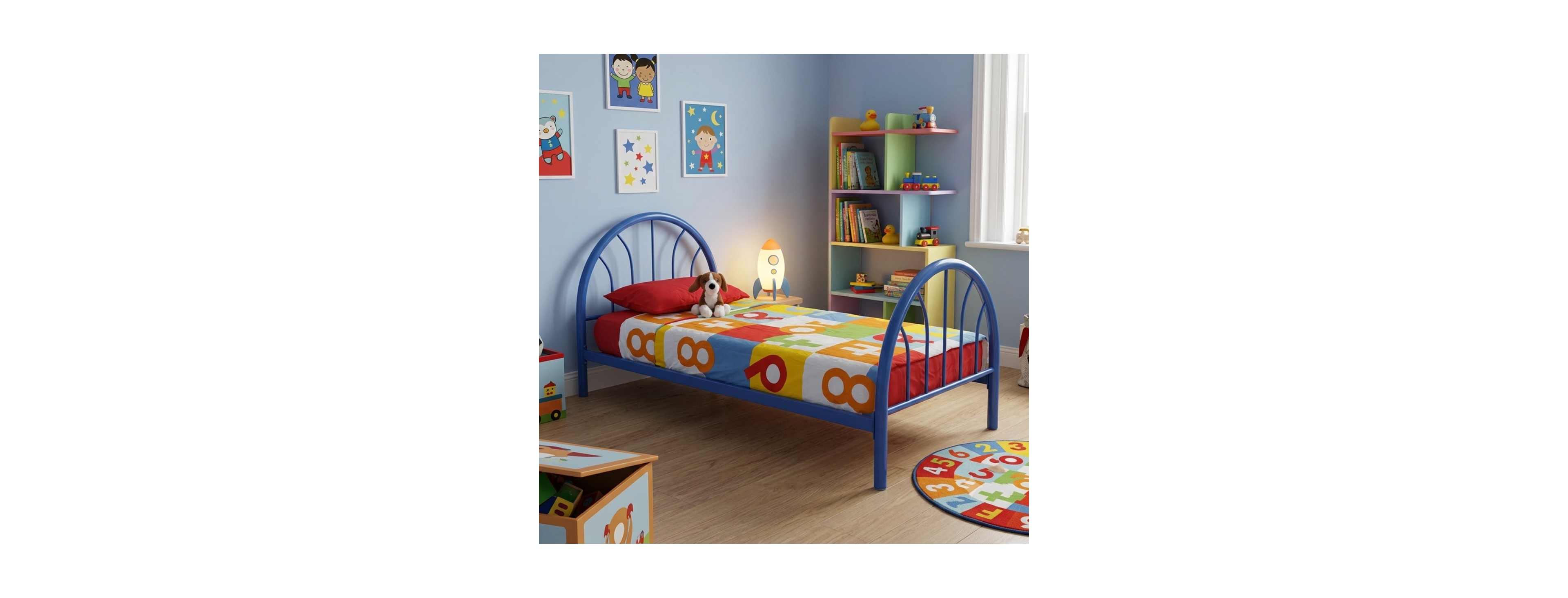 Streamdale Furniture Heavy Duty Metal Twin Platform Bed with Underbed Storage Tubs and Slats