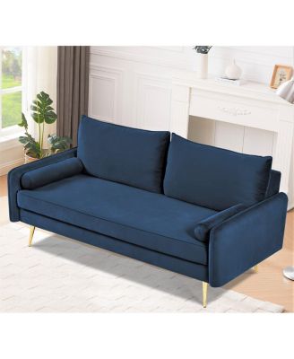 Mid-Century Modern Velvet Sofa