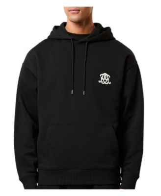 Men's Conlin Oversized Monogram-Embroidered Cotton Hoodie