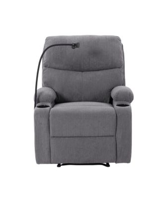 Adjustable Manual Recliner Chair with Cup Holders