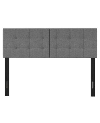 Upholstered Linen Headboard with Adjustable Width for Full and Queen Beds