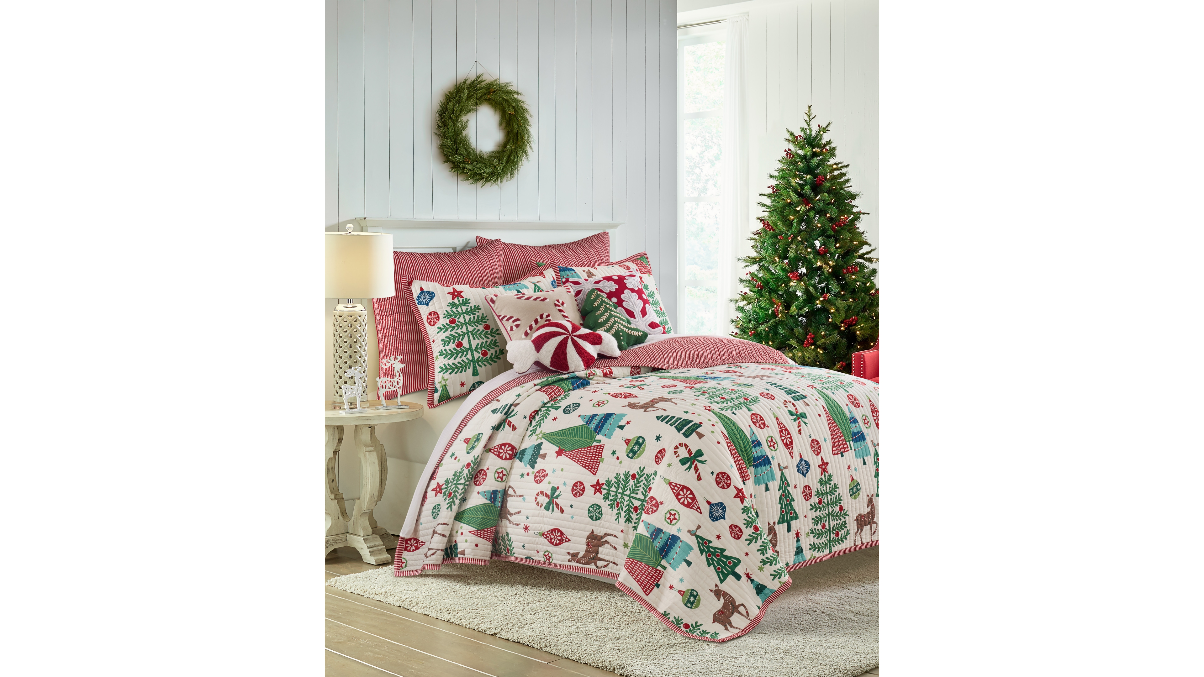 Levtex Home Tree Festival Reversible 3-Piece Quilt Set, King/California King