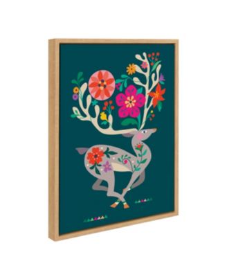 Sylvie Reindeer 2 Framed Canvas by Rachel Lee of My Dream Wall
