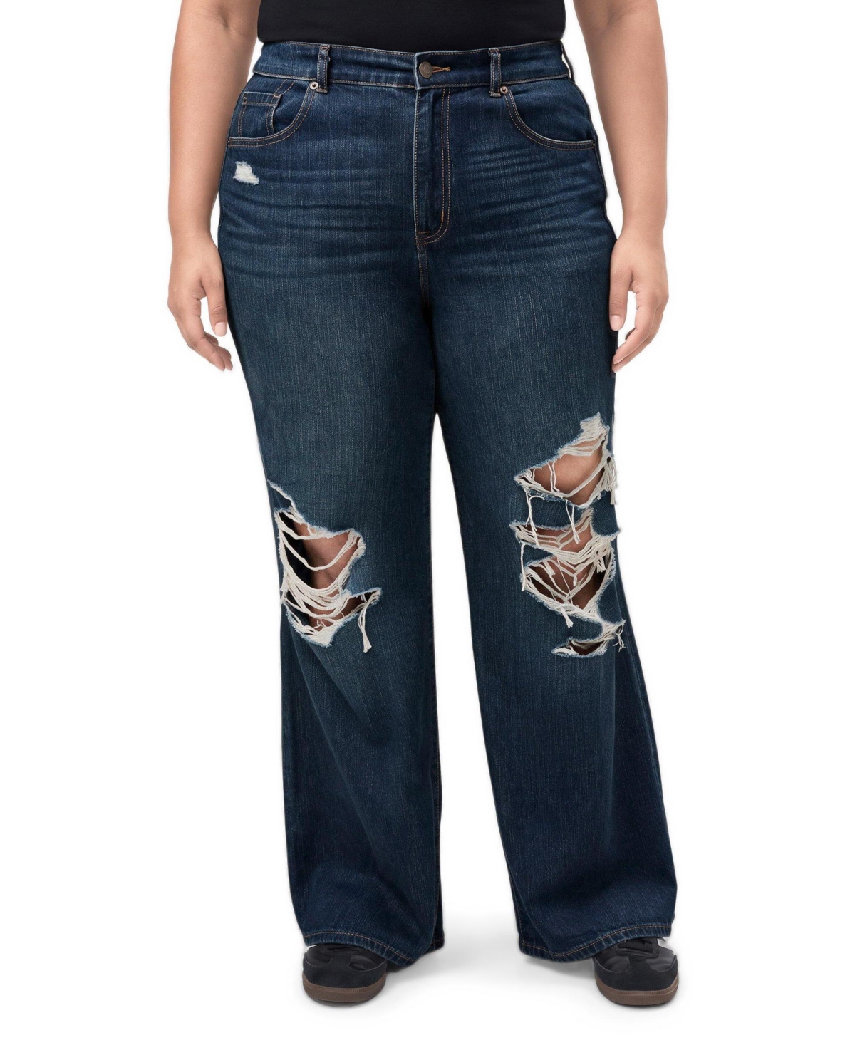 Torrid Women's Plus Size High-Rise Baggy Wide-Leg Jean - Troubadour