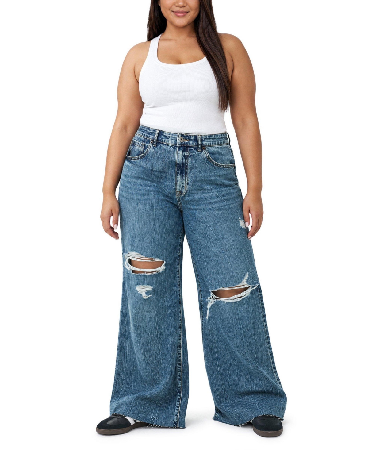 Torrid Women's Plus Size High-Rise Baggy Wide-Leg Jean - Palamino