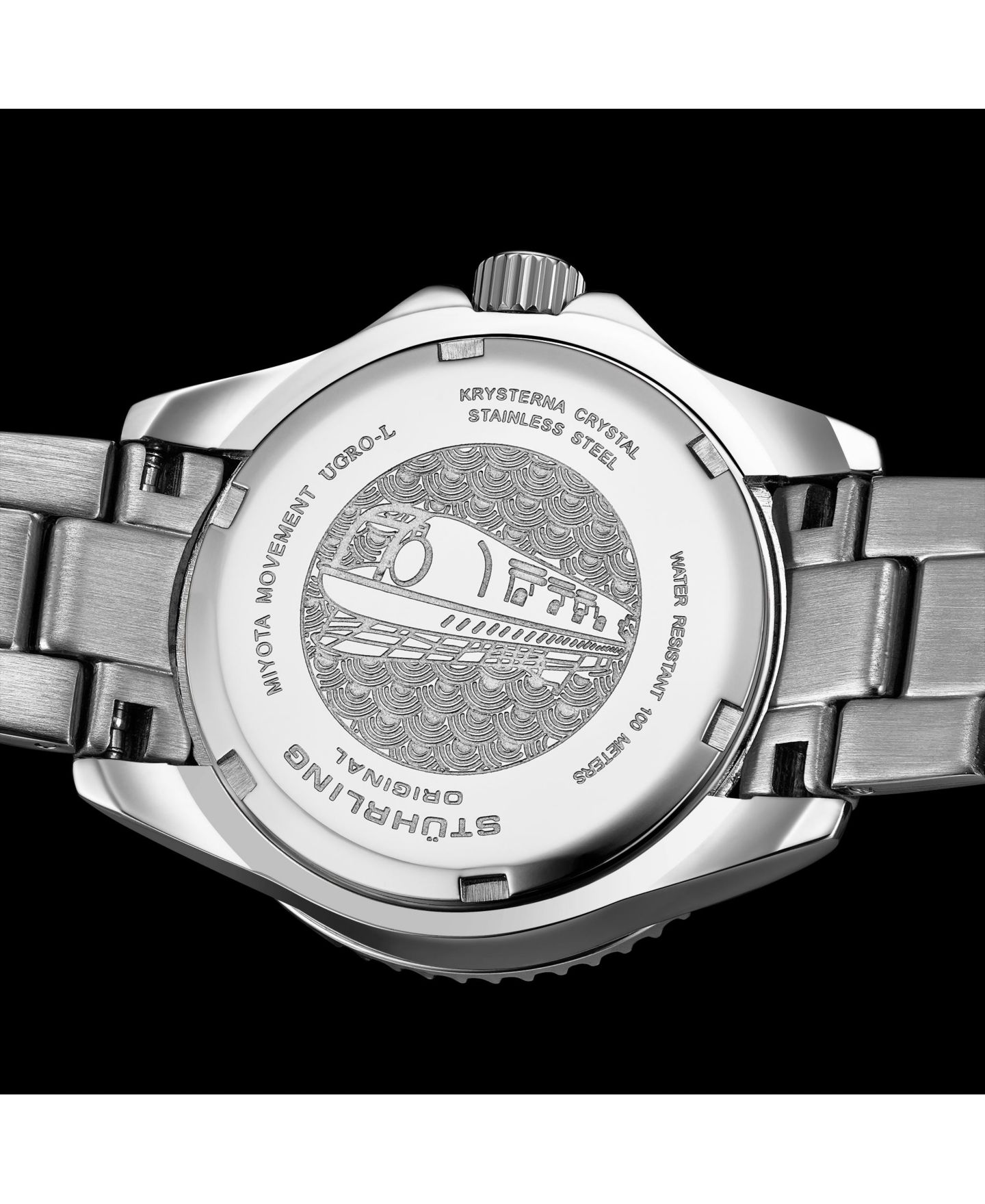 Женские часы Stuhrling Depthmaster 3950L Quartz Diver, цвет: Светлый синий / Серебряный — фото 5