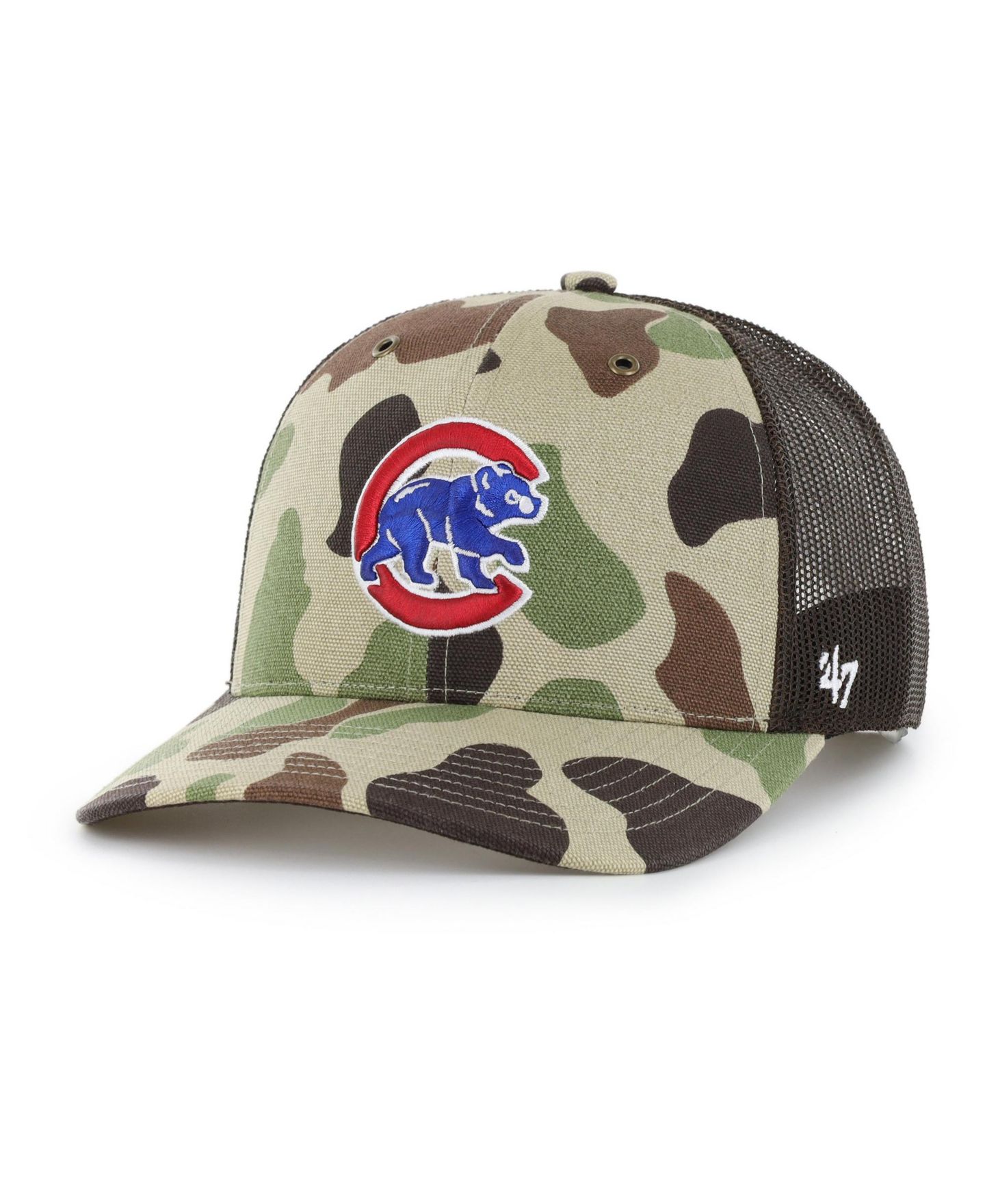 Мужская кепка '47 Brand Camo Chicago Cubs Duck Camo Trucker Hat — фото 1