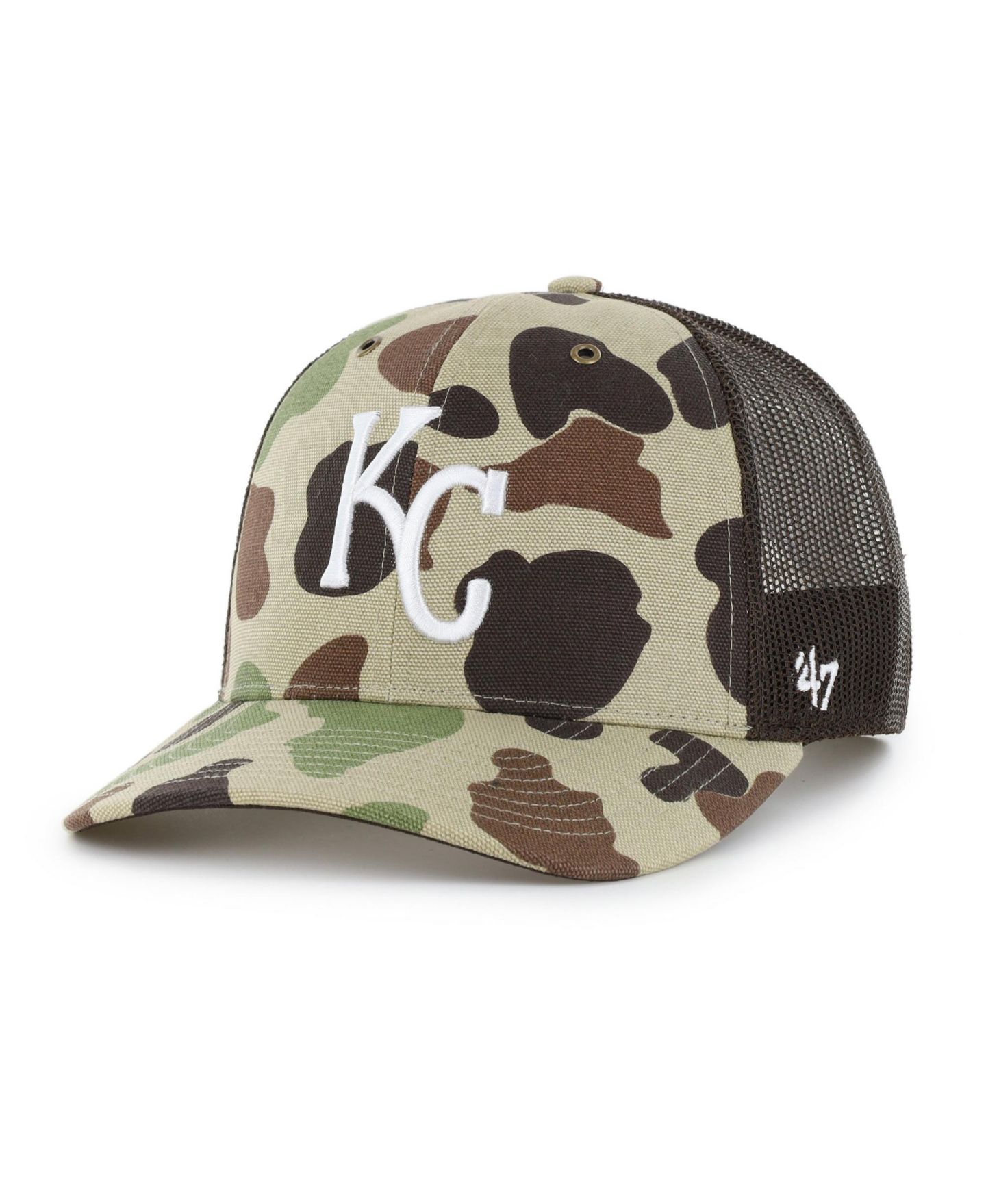Мужская кепка '47 Brand Camo Kansas City Royals Duck Camo Trucker Hat — фото 1