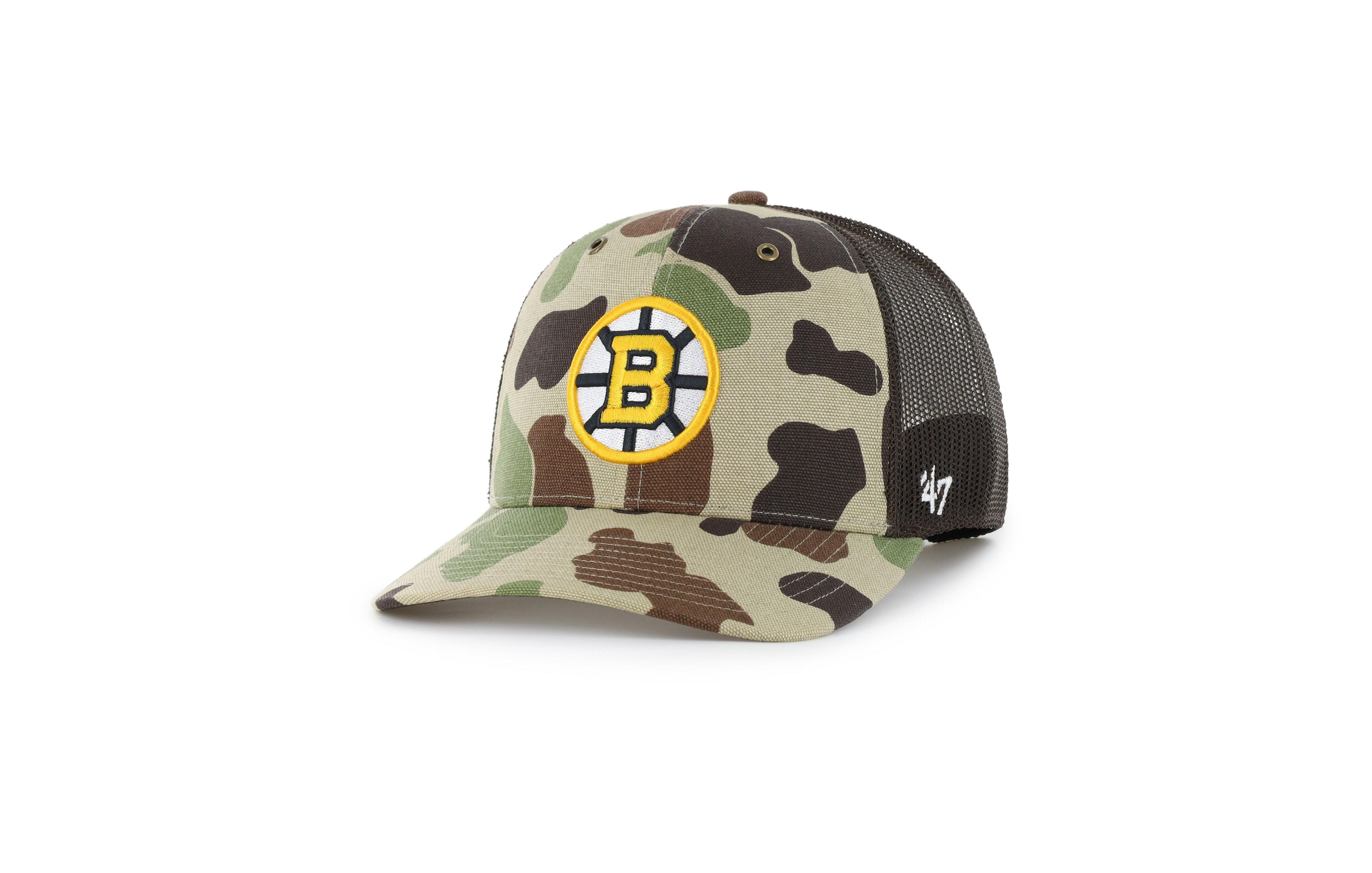 '47 Brand Men's Camo Boston Bruins Duck Camo Trucker Hat