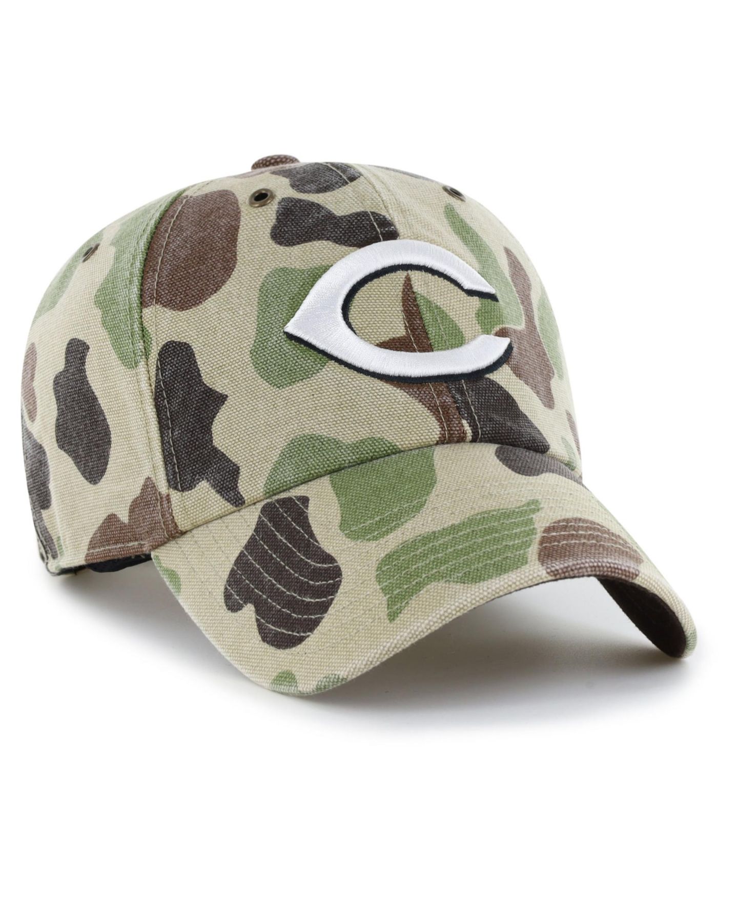 Мужская кепка '47 Brand Camo Cincinnati Reds Duck Camo Clean Up Adjustable Hat — фото 3