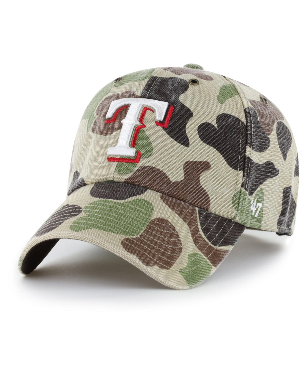 '47 Brand Men's Camo Texas Rangers Duck Camo Clean Up Adjustable Hat - Camo