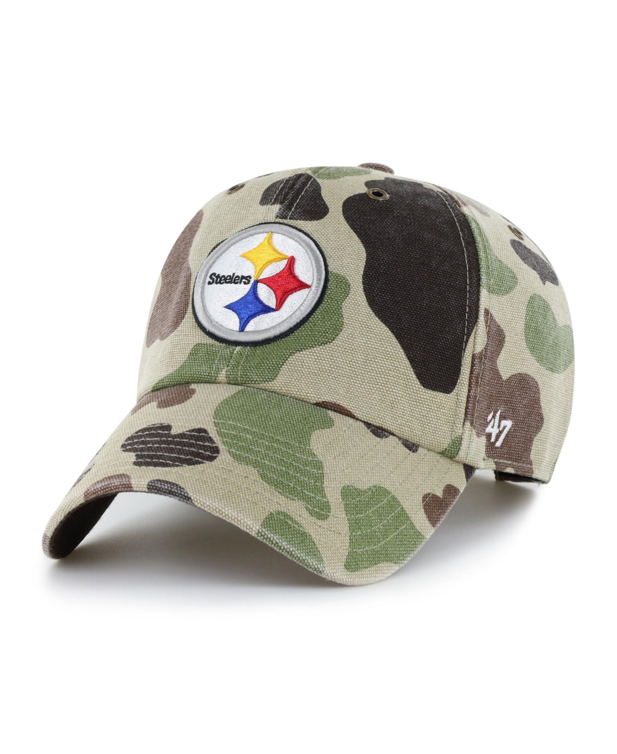 '47 Brand Men's Camo Pittsburgh Steelers Duck Camo Clean Up Adjustable Hat