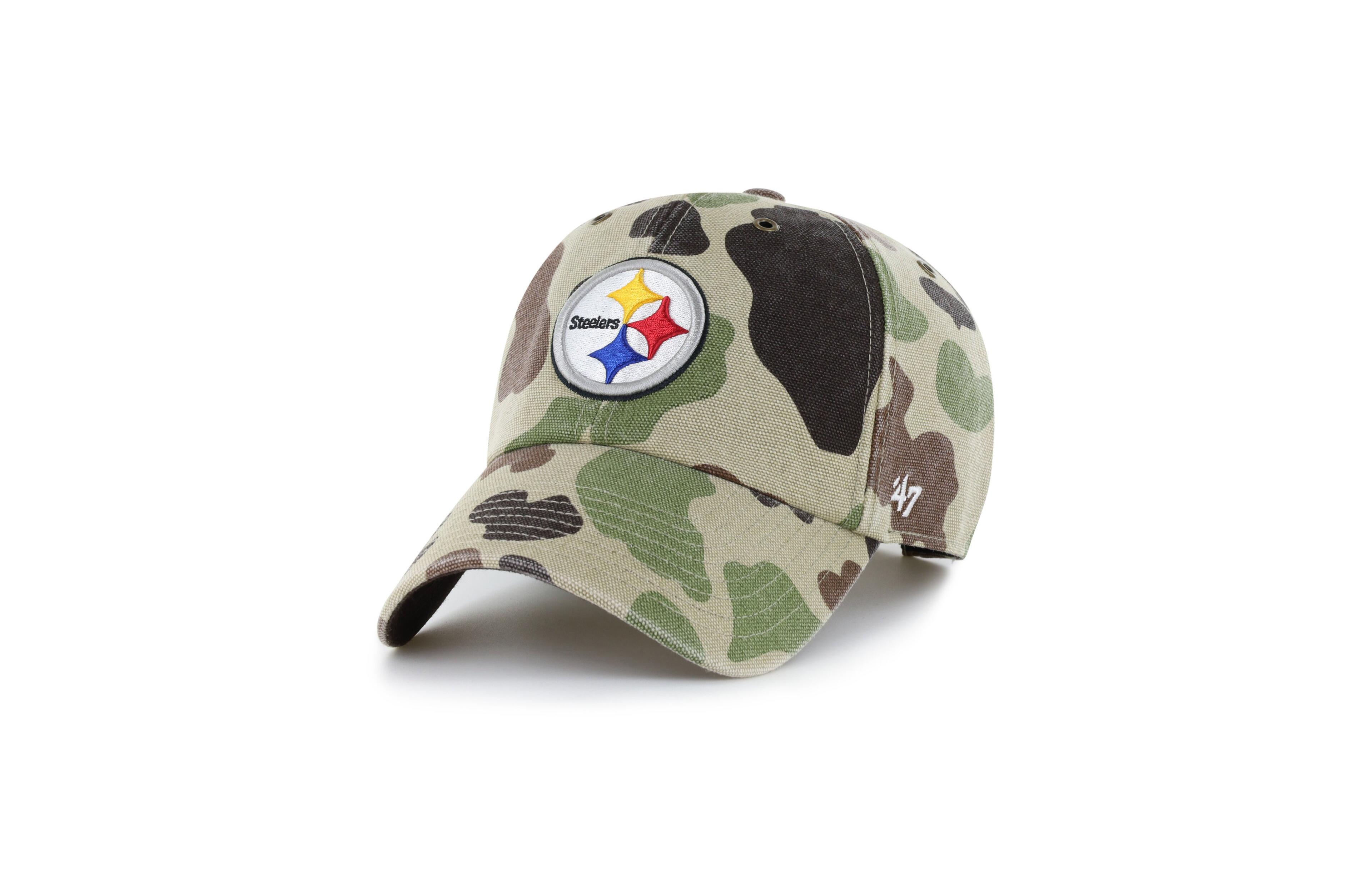 '47 Brand Men's Camo Pittsburgh Steelers Duck Camo Clean Up Adjustable Hat