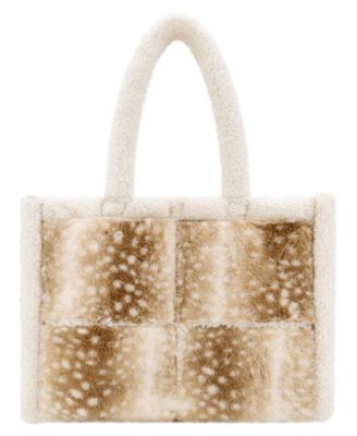 Doehaven Sherpa Large Top Handle Tote Handbag