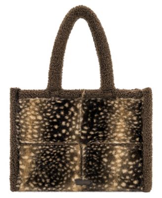 Doehaven Sherpa Large Top Handle Tote Handbag
