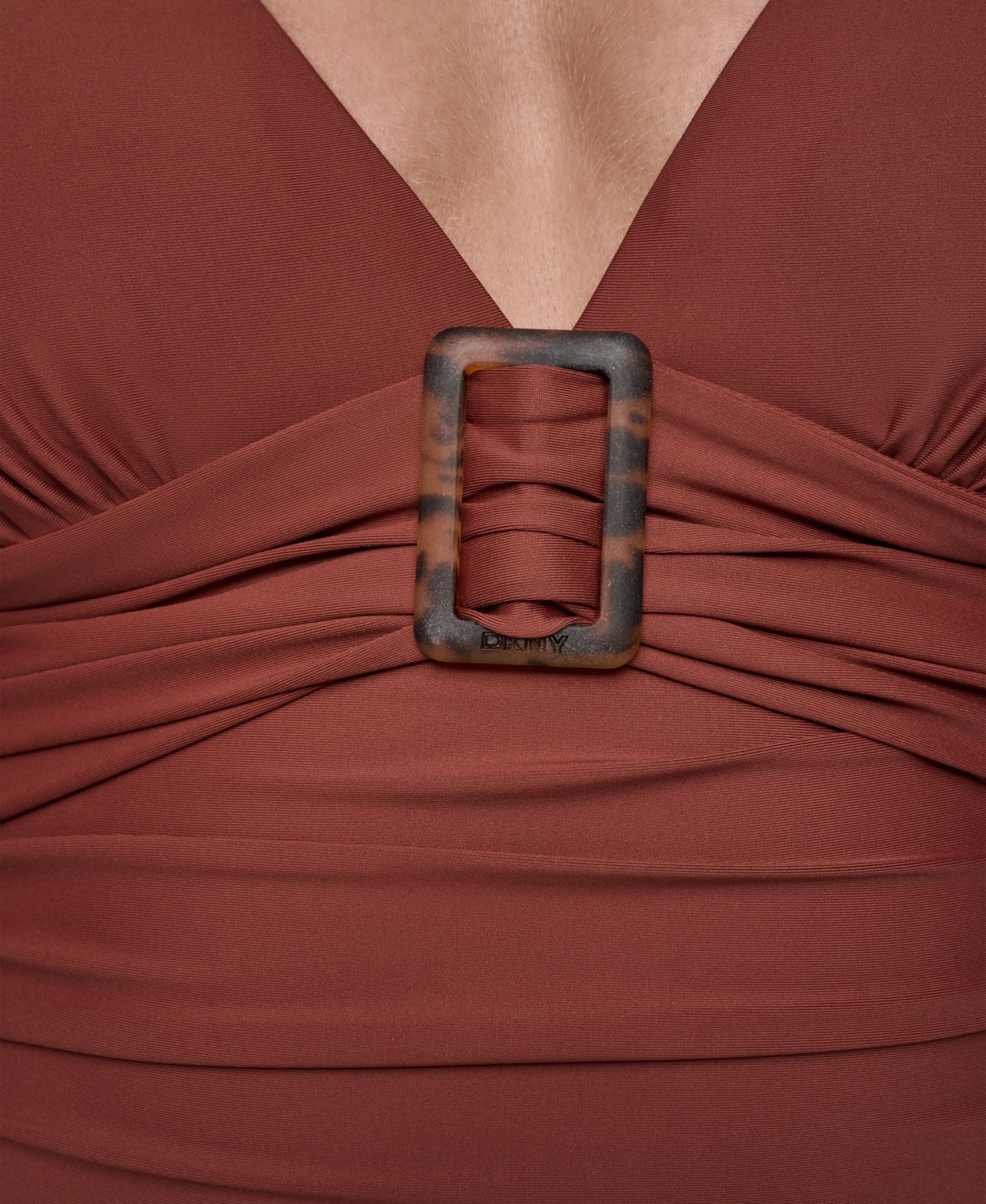 Купальник Hardware, на косточках — DKNY, цвет: Чёрный — фото 28