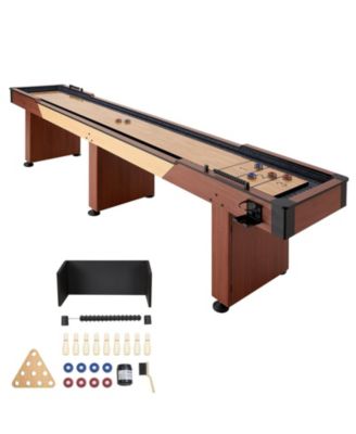 12 Foot Shuffleboard Table with Bowling Combo Play and UV Coated Playfield