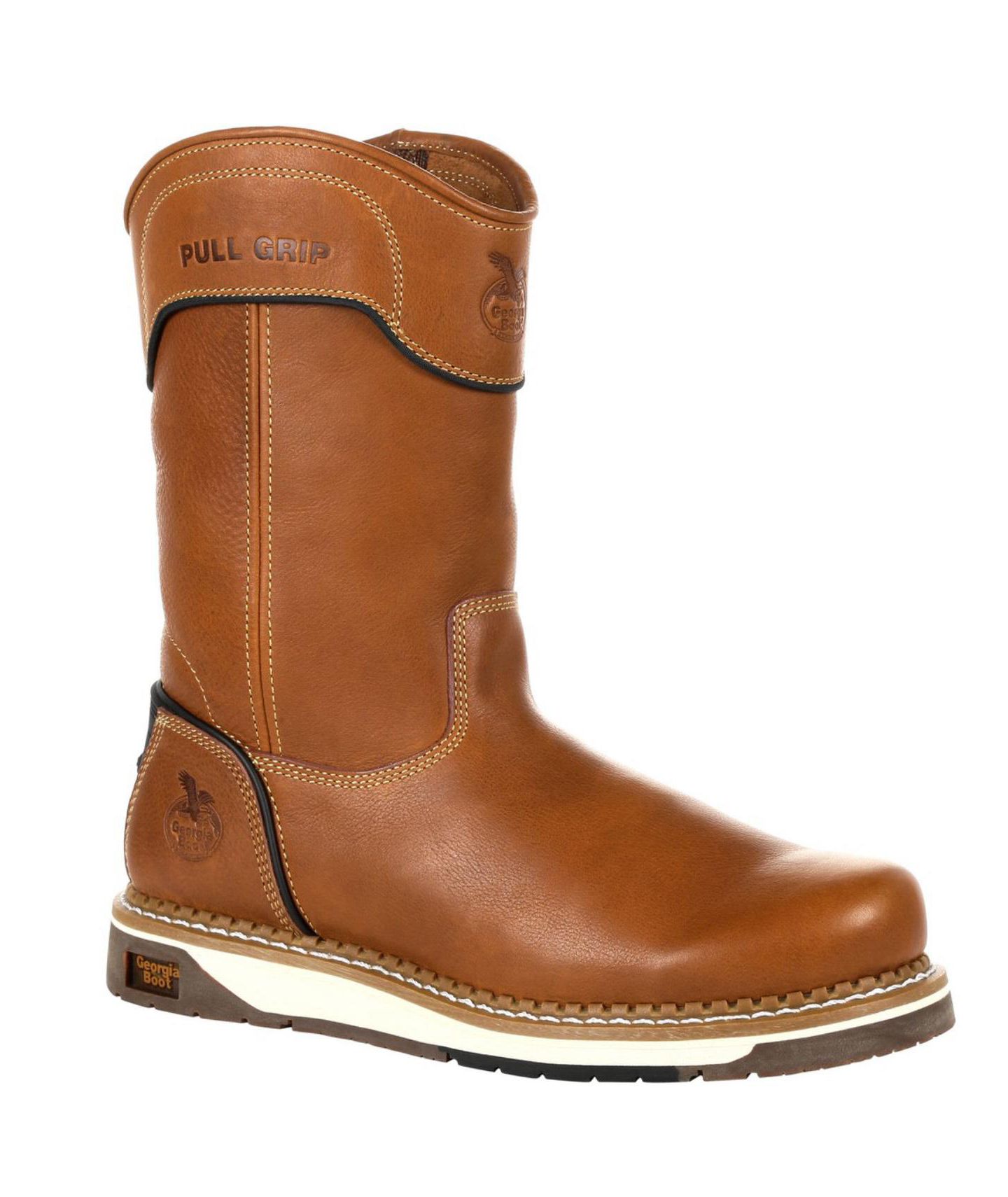 Мужские ботинки GEORGIA BOOT Amp LT Wedge Pull On Work Boot, цвет: Коричневый — фото 9