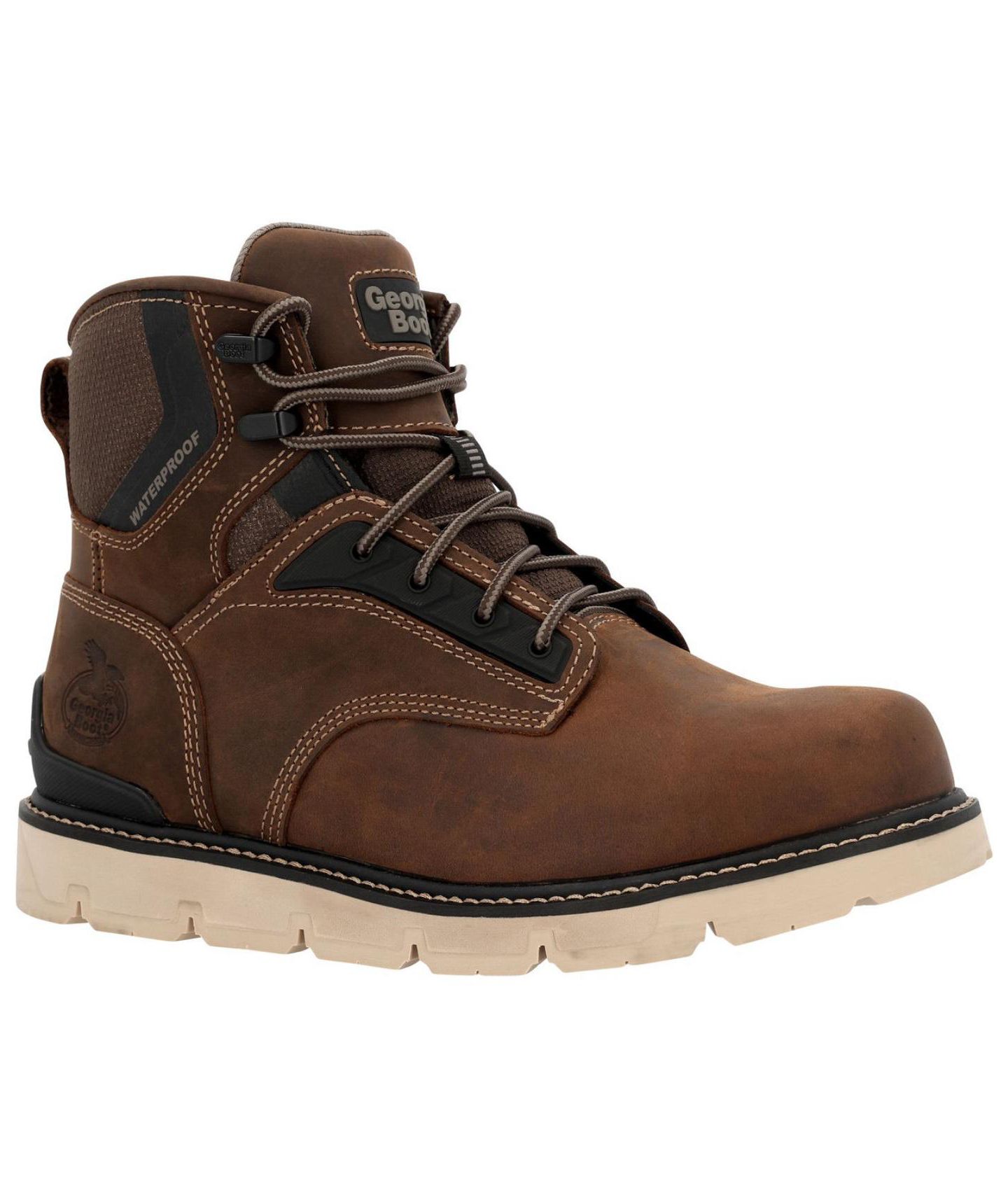 Мужские ботинки GEORGIA BOOT Carbon Flex Wedge inch Carbon Toe Work Boot, цвет: Коричневый — фото 3