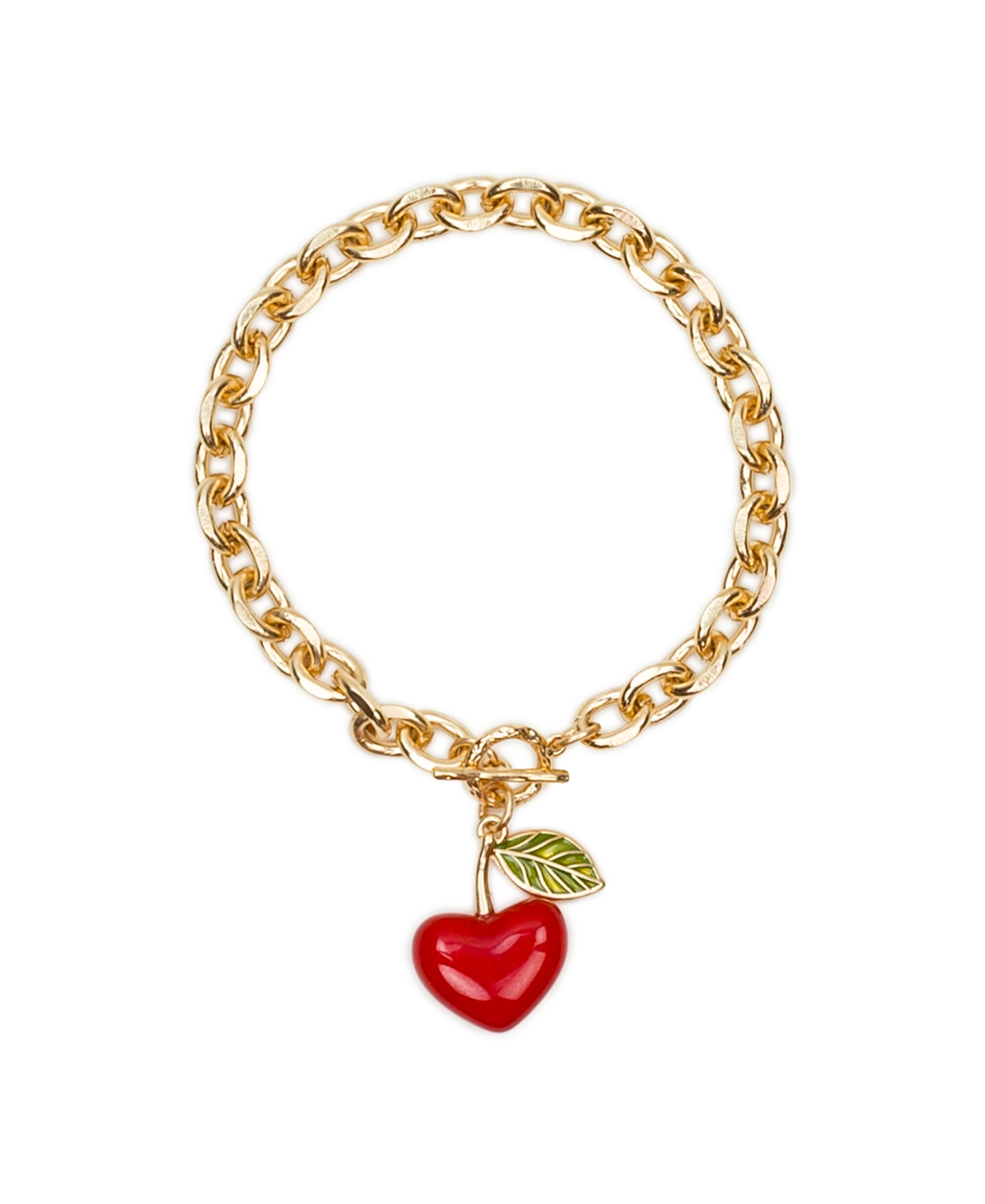 Patricia Nash Gold-Tone Heart Charm Toggle Bracelet