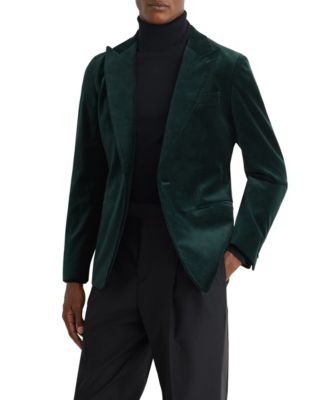 Men's Velvet Tailored-Fit Single-Breasted Blazer
