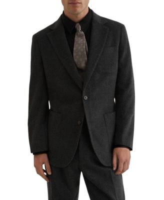 Men's Collin Wool-Blend Flannel Tailored-Fit Single-Breasted Blazer
