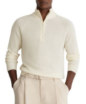 Men's Tristan Half-Zip Funnel Neck Textured Knit Sweater