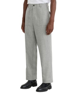 Men's Wool-Blend Wide Leg Relaxed Fit Pants