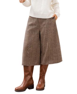 Women's Plaid High Waist Wide Leg Pants
