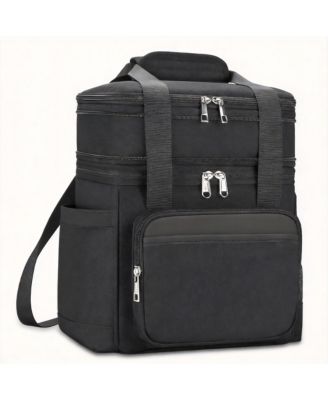 22L Camping Outdoor Picnics Lunch Bag Double Deck Soft Large