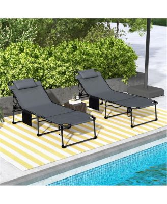 Folding beach chair, Steel, Mesh Fabric, Polyester Construction