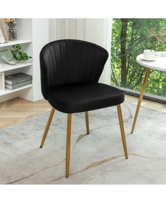 Modern Channel Tufted Armless Accent Chair with Legs