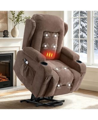 Power Lift Recliner Chair with Massage, Heat, and USB Port