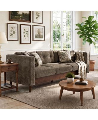 78" Modern 3-Seater Chenille Sofa
