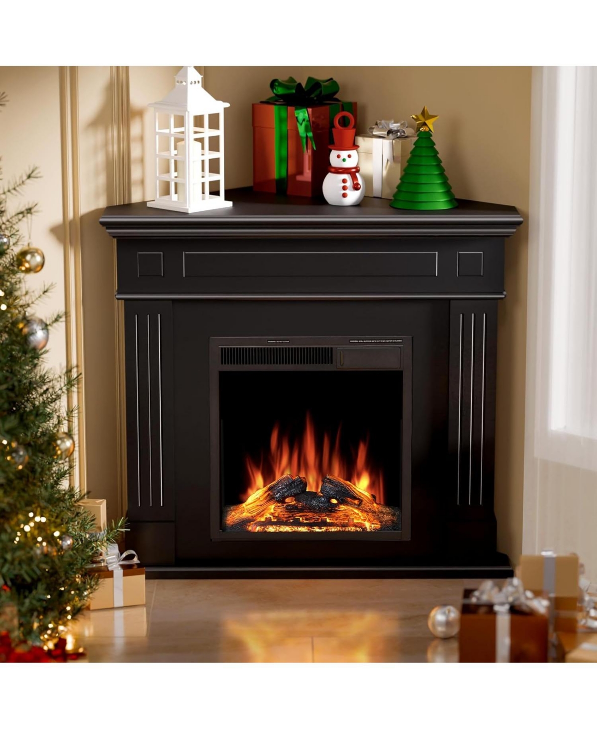 Electactic 43" Corner Electric Fireplace Tv Stand