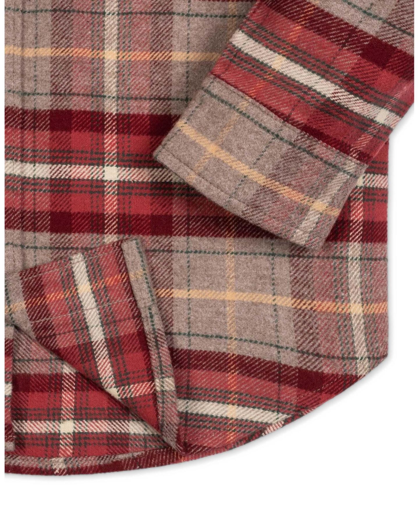 Рубашка Hope & Henry Long-Sleeve Cotton Plaid Flannel для мальчиков-малышей, цвет: Серо-коричневый клетчатый — фото 3